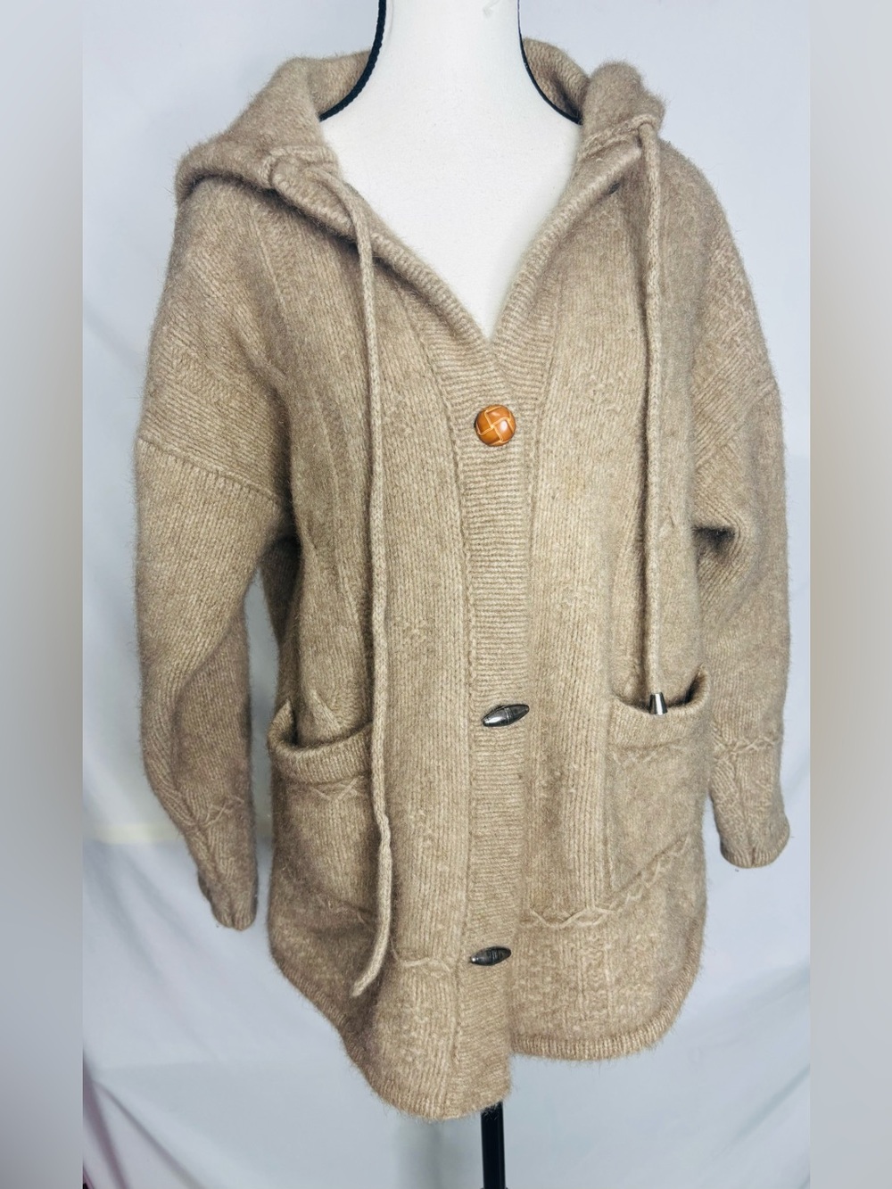 MerinoMink Hooded Cardigan Jacket
